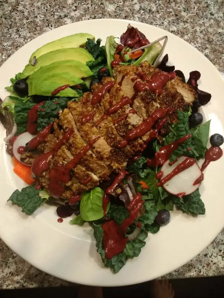 Walnut-Crusted Chicken Salad with Blueberry Balsamic Vinaigrette – “Anti-Inflammatory”