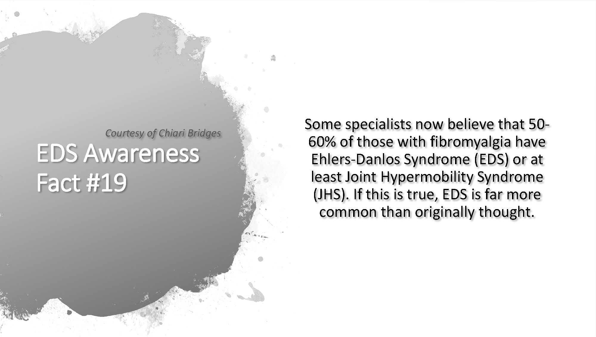 EDS Awareness Fact #19