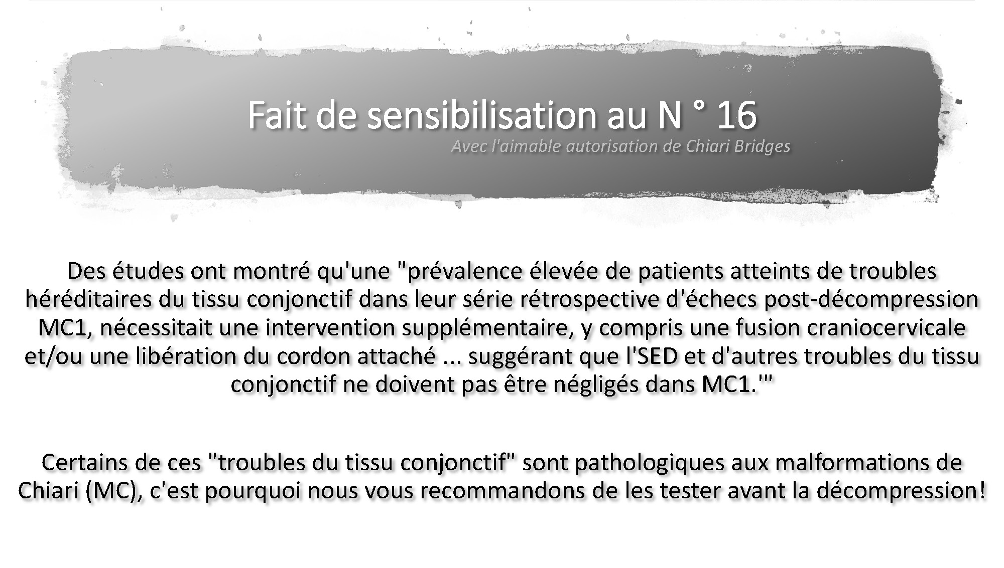 Fait de sensibilisation au N ° 16
